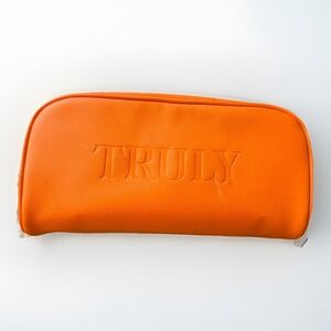 Truly Beauty Large Cosmetics Pouch Orange Double Zip